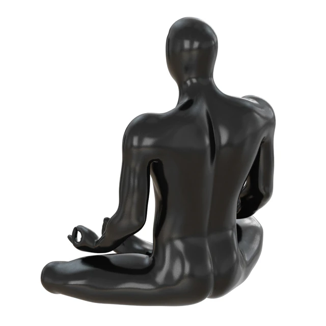 Male abstract mannequin sitting in yoga pose 110 — Descargar