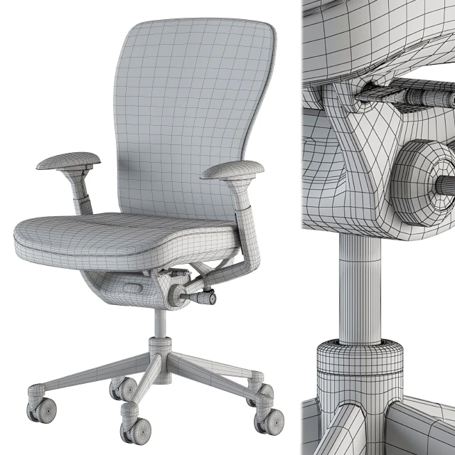 Office Chair Zody Black and White — Скачать