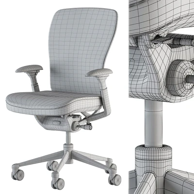 Office Chair Zody Black and White — Вид 4