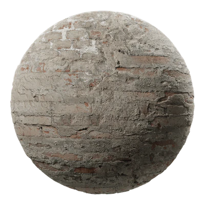 damaged plastered brick wall texture — скачать