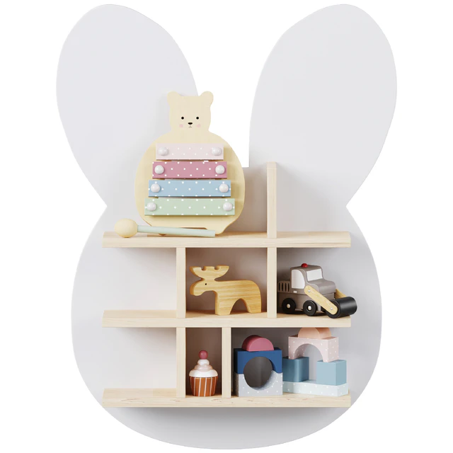Shelf bunny and elephant with kids decor by jabadabado — Descargar