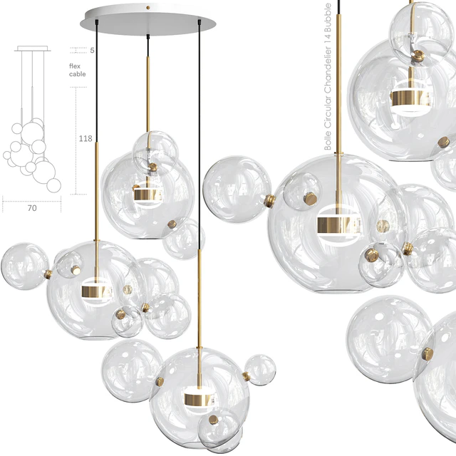 Bolle Circular Chandelier 14 Bubble — Descargar
