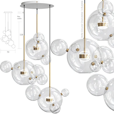 Bolle Circular Chandelier 14 Bubble — Ver 1