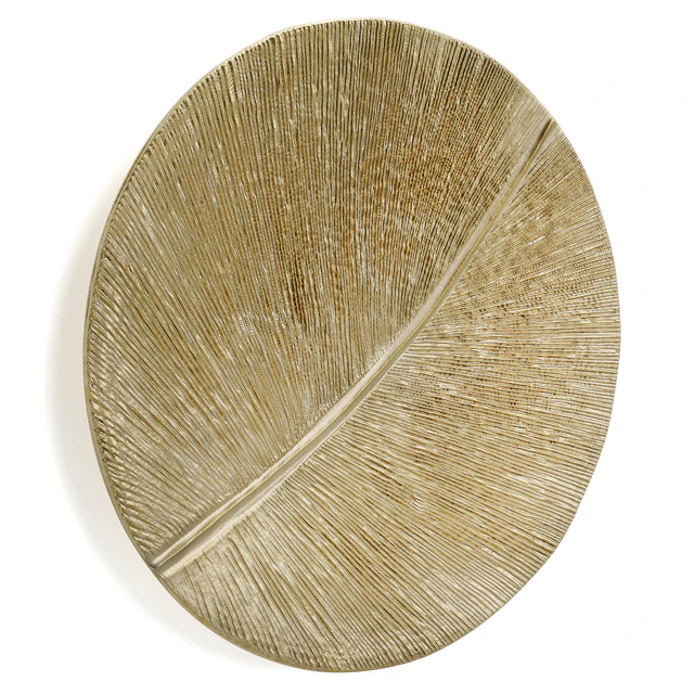 Round wall panel leaf curcle gold — Descargar