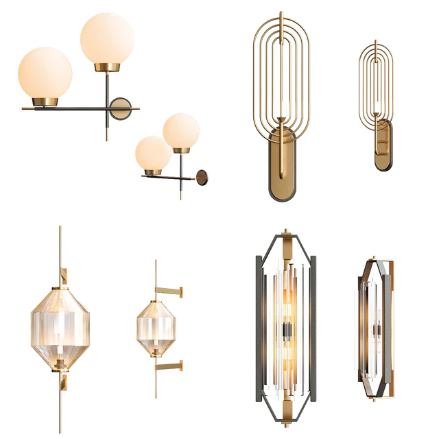 Modern wall lamps collection — Descargar