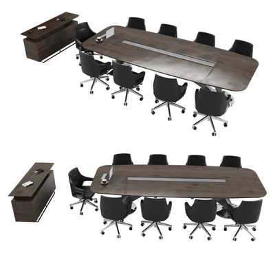 Meeting Table with  Office Chairs and Cabinet — Вид 1