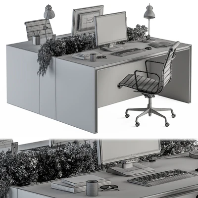 Office Furniture - employee Set 17 — Вид 2