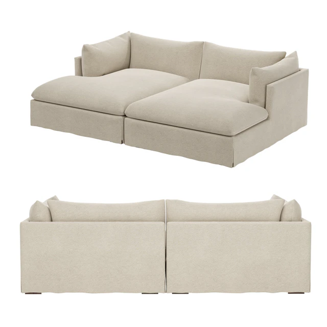 Four Hands Atelier Habitat Double Chaise Sectional — Скачать