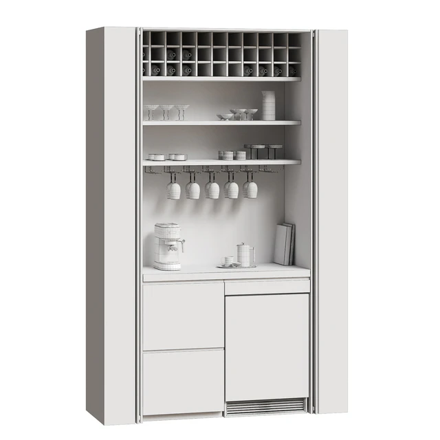 Hidden Cabinet Coffee Bar Station — Descargar
