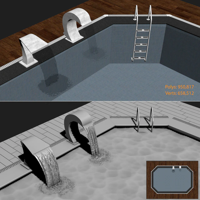 Swimming pool waterfall — Descargar