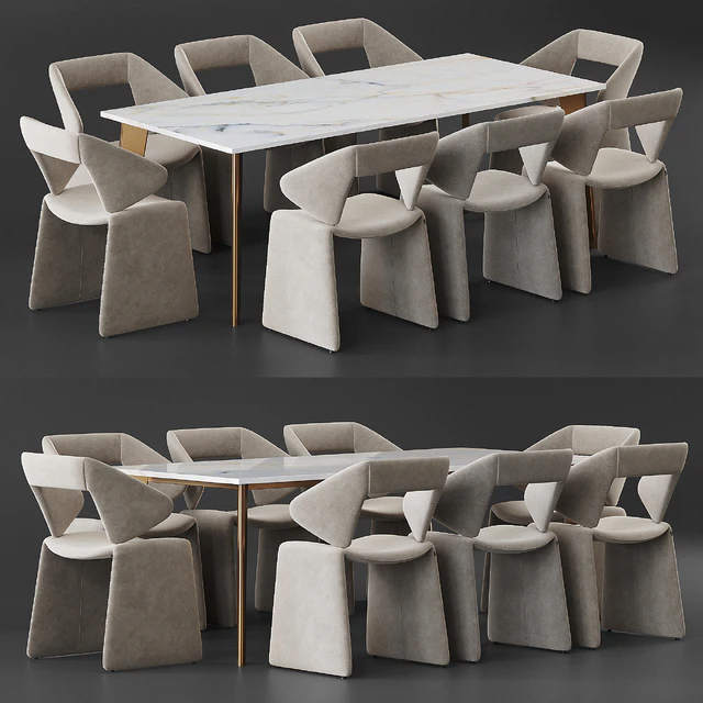 Artifort Suit chair Harper Brass table — Скачать