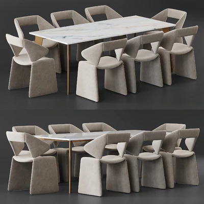 Artifort Suit chair Harper Brass table — Вид 1