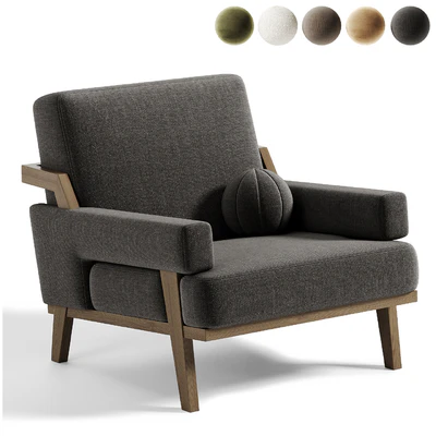 Cigar Ottoman Armchair — Ver 3