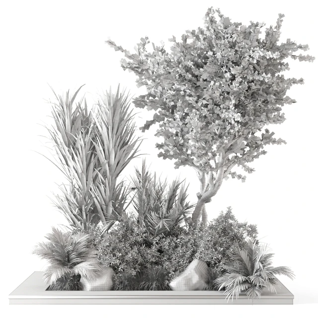 Outdoor Garden set bush and Tree - Garden Set 499 — Descargar
