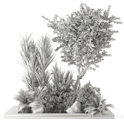 Outdoor Garden set bush and Tree - Garden Set 499 — Ver 2