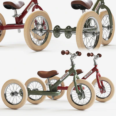 Trybike Tricycle et draisienne Acier 2-en-1 Vintage Bleu pétrole — Вид 2