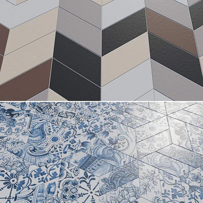 EQUIPE Chevron/Patchwork Lisboa/Blanco/Crema/Gris/Marron/Negro — Вид 2