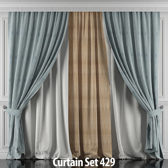 Curtains with window and moldings 426-431 — Download