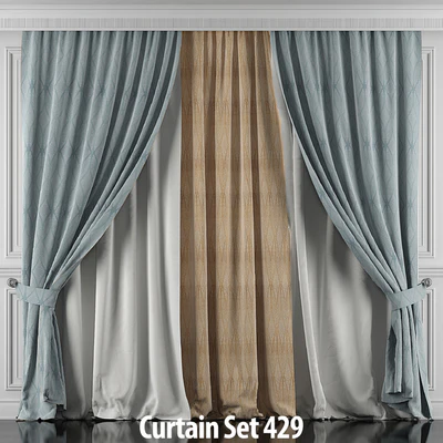 Curtains with window and moldings 426-431 — View 3