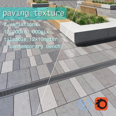 Paving / street furniture 02 — Ver 1