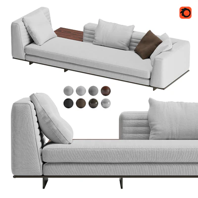 Sofa Minotti Roger Suite Low Mix With Case — Ver 1