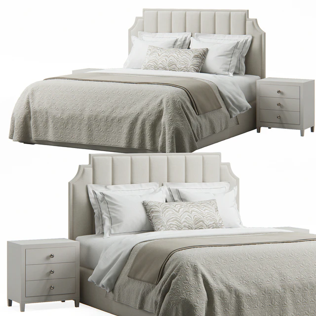Princeton Step Rectangular Upholstered Bed — Скачать