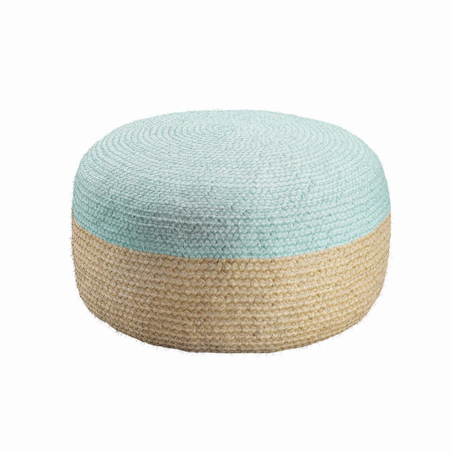 Two-tone pouf in jute popayan ecru / green LA REDOUTE INTERIEURS — Descargar