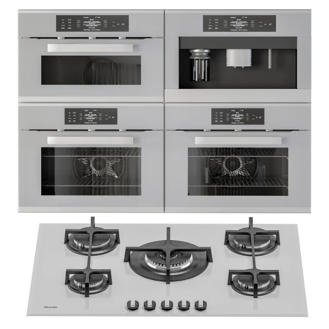 Kitchen appliance Set Gray White — Скачать