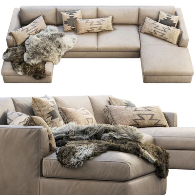RH Modena Taper Arm U-Chaise sectional sofa — Вид 3