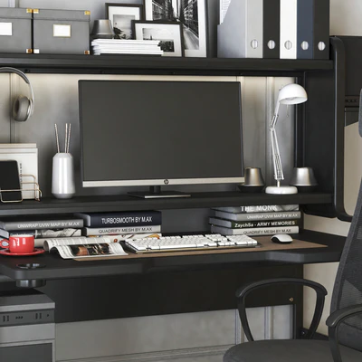 IKEA workplace set with FREDDE desk and MARKUS chair — Вид 2
