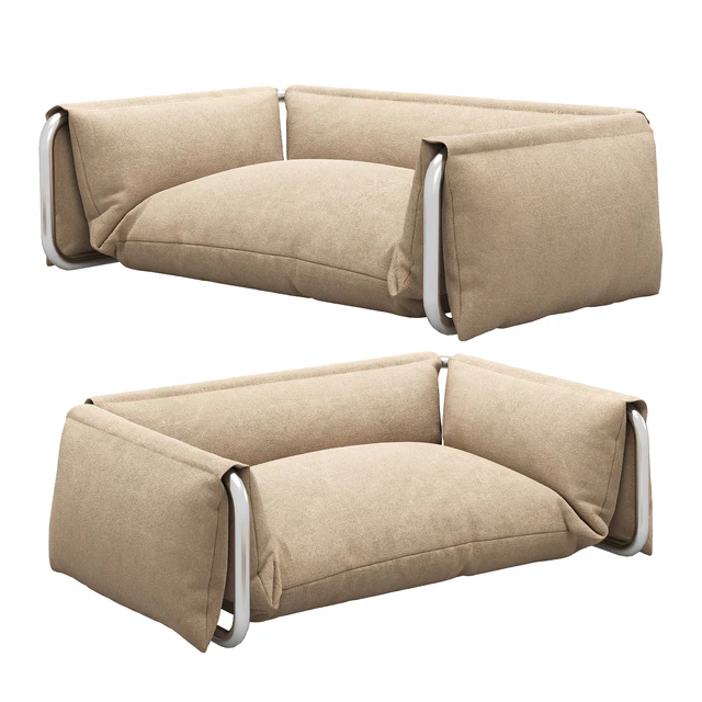 Dog bed and bowls — Descargar