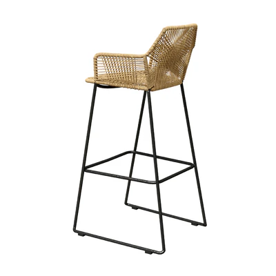 Crafted Rattan Chair Wicker Bar Stool — Вид 3