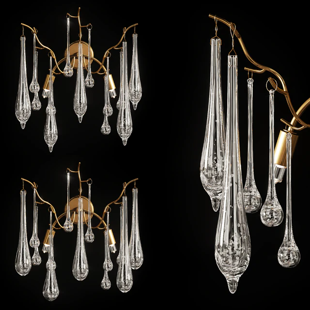 Designer wall lamp with drop hangers SUNWISE — Скачать