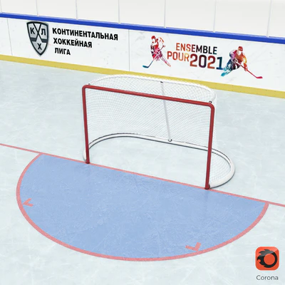 Хоккейная коробка 30x60 м. с разметкой КХЛ — Вид 4
