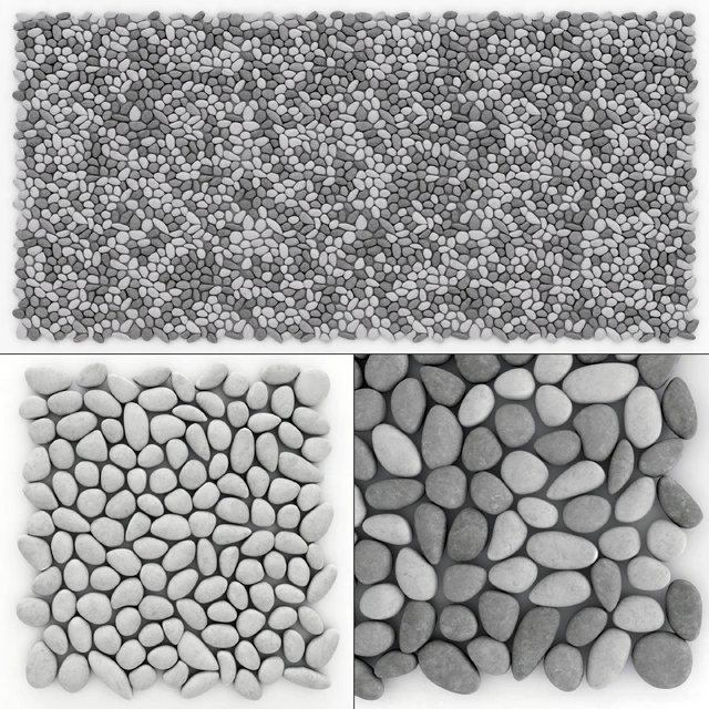Panel pebble smooth Tile Bathroom n2 / Pebble panel for bathroom n2 — Descargar