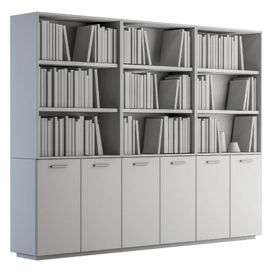 Simple Library with black and white Books — Вид 4