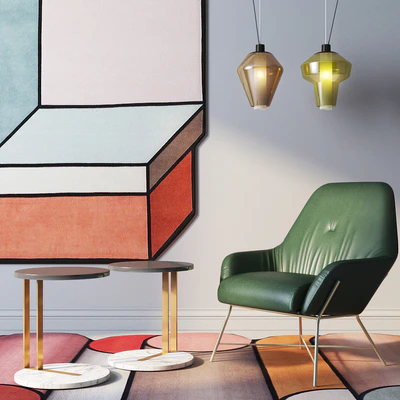cc-tapis rugs, Foscarini Diesel lamps, ASIA Leather armchair — Ver 3