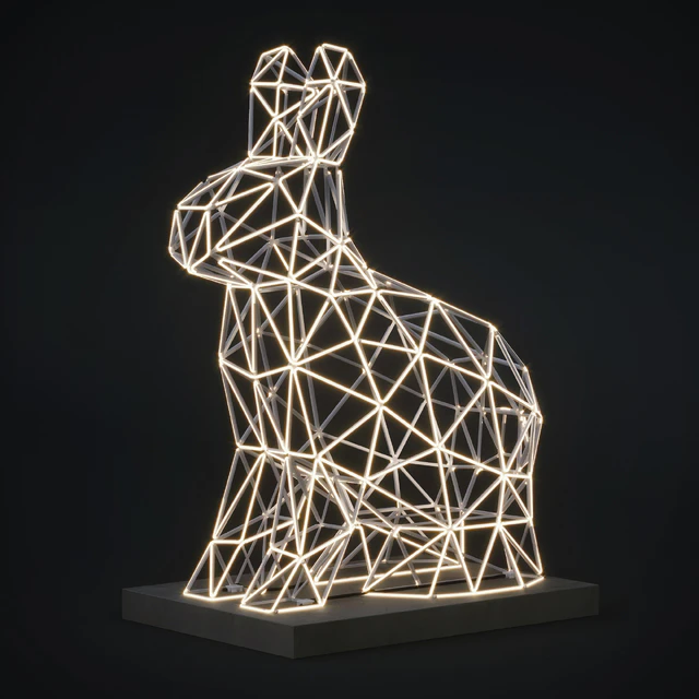 Скульптура Led hare — Скачать