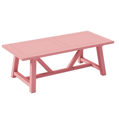 Reclaimed Russian Oak Trestle Rectangular Dining Table — Вид 3