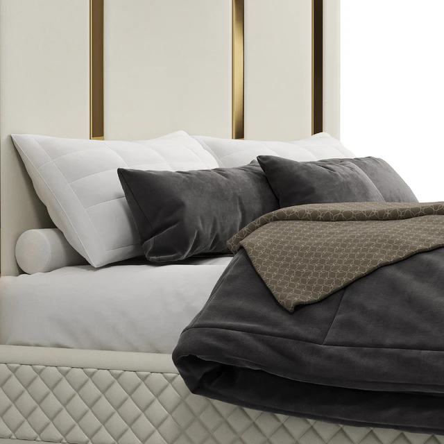 King bed Polished gold — Descargar