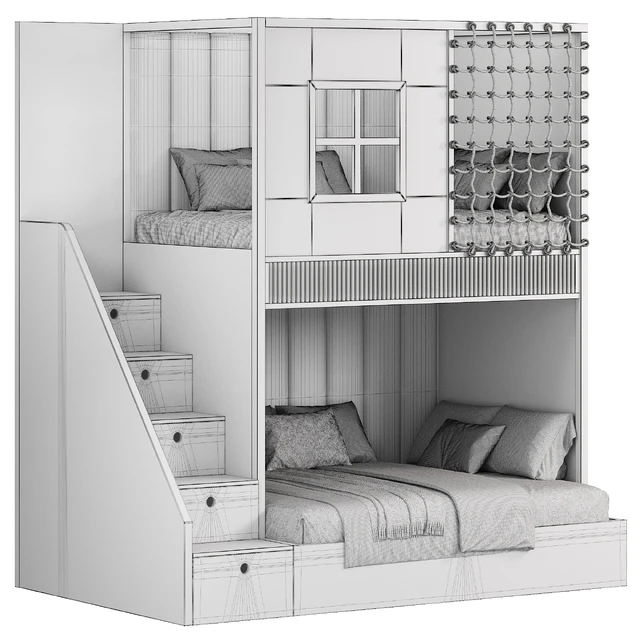 Designer two-level bed Kids room 24 — Descargar