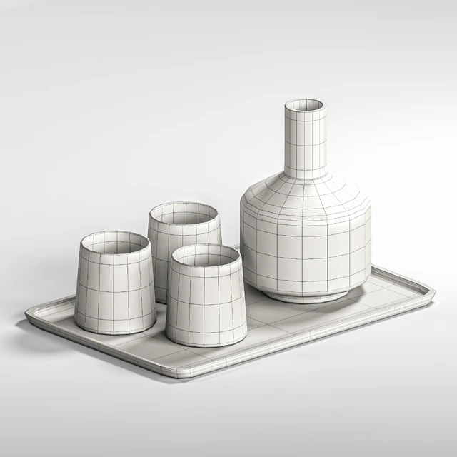 dishes tableware set 01 — Скачать