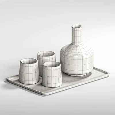 dishes tableware set 01 — Вид 3