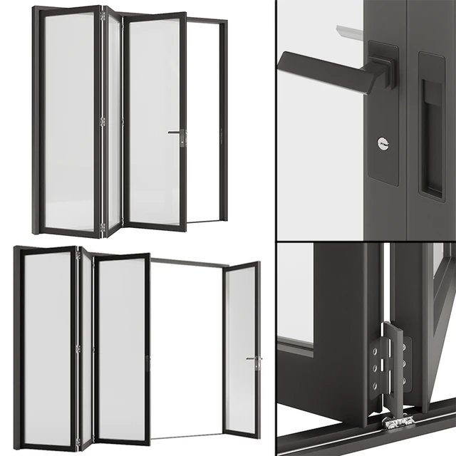 Folding sliding metal doors windows. — Descargar