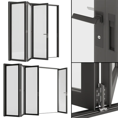 Folding sliding metal doors windows. — Ver 1