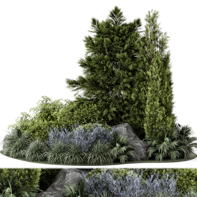 Outdoor Garden Set Bush and Tree - Garden Set 946 — Ver 1