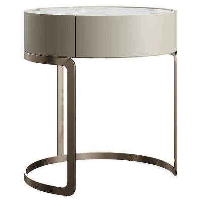 Light Luxury Circle Marble Bedside GG42 — Вид 5