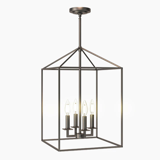 Ellis 4 - Light Lantern Rectangle Chandelier — Скачать