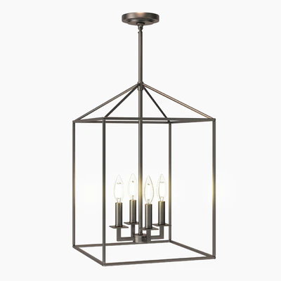 Ellis 4 - Light Lantern Rectangle Chandelier — Вид 1