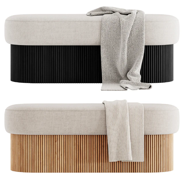 Bench and pouf Nala By Westwing Collection — Descargar